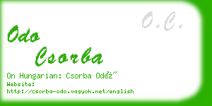 odo csorba business card